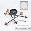 CHEHALIS Ceiling Light gold, black, 6-light sources