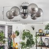 CHEHALIS Ceiling Light Smoke-coloured, 6-light sources