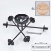CHEHALIS Ceiling Light Amber, 6-light sources