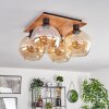 KOYOTO Ceiling Light - glass Ecru, black, 4-light sources