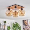 KOYOTO Ceiling Light - glass Ecru, black, 4-light sources