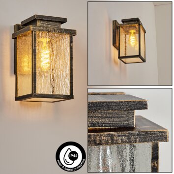 TIEVA Outdoor Wall Light brown, gold, black, 1-light source