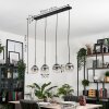 GASTOR Pendant Light - glass chrome, clear, Smoke-coloured, 4-light sources