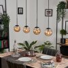 GASTOR Pendant Light - glass Amber, 4-light sources
