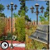 NAOFE Lamp Post brown, gold, black, 3-light sources