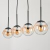 GASTOR Pendant Light - glass Amber, clear, 4-light sources