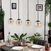 GASTOR Pendant Light - glass Amber, clear, 4-light sources