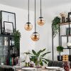 GASTOR Pendant Light - glass Amber, 3-light sources