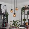 GASTOR Pendant Light - glass Amber, 3-light sources