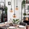 GASTOR Pendant Light - glass Amber, 3-light sources