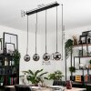 GASTOR Pendant Light - glass Smoke-coloured, 4-light sources