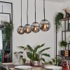 GASTOR Pendant Light - glass Smoke-coloured, 4-light sources