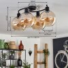 KOYOTO Ceiling Light - glass Amber, 4-light sources