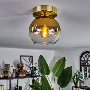 KOYOTO Ceiling Light - glass brass, 1-light source
