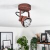 DROBAK Ceiling Light rust-coloured, black, 1-light source