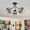 KOYOTO Ceiling Light - glass chrome, clear, Smoke-coloured, 3-light sources