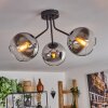 KOYOTO Ceiling Light - glass chrome, clear, Smoke-coloured, 3-light sources