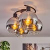 KOYOTO Ceiling Light - glass chrome, clear, Smoke-coloured, 4-light sources