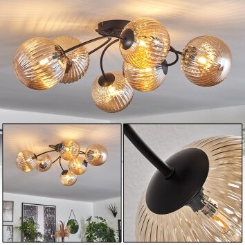 CHEHALIS Ceiling Light Amber, 6-light sources