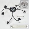 CHEHALIS Ceiling Light Smoke-coloured, 6-light sources