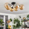 CHEHALIS Ceiling Light Amber, 6-light sources