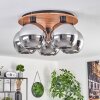 KOYOTO Ceiling Light - glass Ecru, black, 5-light sources