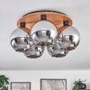 KOYOTO Ceiling Light - glass Ecru, black, 5-light sources