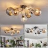 CHEHALIS Ceiling Light Amber, clear, Smoke-coloured, 6-light sources
