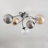 CHEHALIS Ceiling Light Amber, clear, Smoke-coloured, 6-light sources