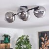 CHEHALIS Ceiling Light - glass clear, Smoke-coloured, 4-light sources