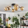 CHEHALIS Ceiling Light - glass gold, black, 6-light sources