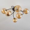 CHEHALIS Ceiling Light - glass gold, black, 6-light sources