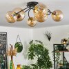 CHEHALIS Ceiling Light - glass gold, black, 6-light sources