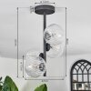 CHEHALIS Ceiling Light - glass clear, 4-light sources
