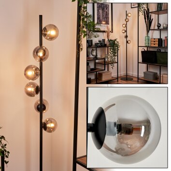 REMAISNIL Floor Lamp - glass black, 6-light sources