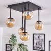 CHEHALIS Ceiling Light - glass Amber, 5-light sources