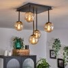 CHEHALIS Ceiling Light - glass Amber, 5-light sources