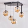 CHEHALIS Ceiling Light - glass Amber, 5-light sources