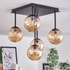 CHEHALIS Ceiling Light - glass Amber, 5-light sources