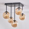 CHEHALIS Ceiling Light - glass Amber, 5-light sources
