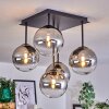 CHEHALIS Ceiling Light - glass clear, Smoke-coloured, 5-light sources
