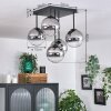 CHEHALIS Ceiling Light - glass clear, Smoke-coloured, 5-light sources