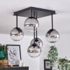 CHEHALIS Ceiling Light - glass clear, Smoke-coloured, 5-light sources