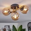 CHEHALIS Ceiling Light - glass gold, black, 3-light sources