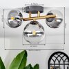 CHEHALIS Ceiling Light - glass gold, black, 3-light sources