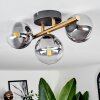 CHEHALIS Ceiling Light - glass gold, black, 3-light sources