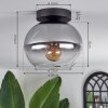 APEDO Ceiling Light - glass clear, Smoke-coloured, 1-light source