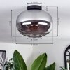 APEDO Ceiling Light - glass Smoke-coloured, 1-light source