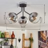 KOYOTO Ceiling Light - glass black, 3-light sources
