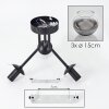 KOYOTO Ceiling Light - glass black, 3-light sources